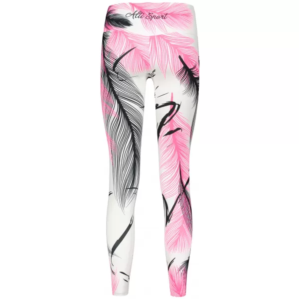  Lange Premium-Leggings für Damen ALTISPORT VOJ/ALW001LEG01 WEIß ROSA 