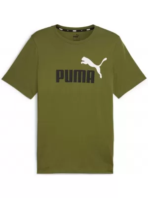 Herren-T-Shirt PUMA ESS+ 2 COL LOGO TEE 586759-35 GRÜN