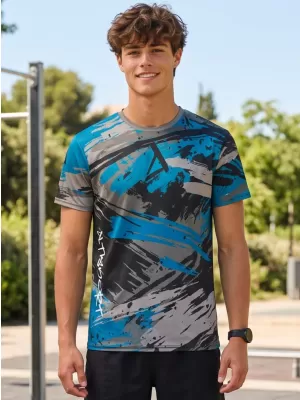 Hochwertiges Funktions-T-Shirt für Herren ALTISPORT VOJ/ALM014TR01 SCHWARZ/KEROSIN