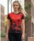 Hochwertiges Funktions-T-Shirt für Damen ALTISPORT VOJ/ALW012TR01 SCHWARZ ROT