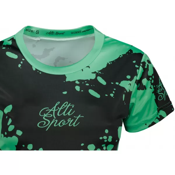  Hochwertiges Funktions-T-Shirt für Damen ALTISPORT VOJ/ALW012TR01 SCHWARZ/TÜRKIS 