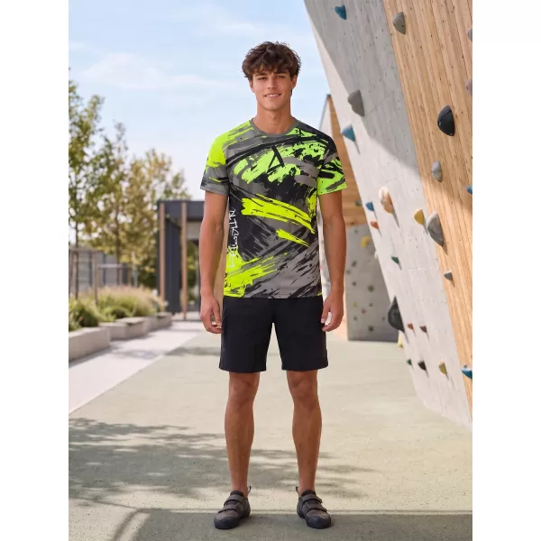  Hochwertiges Funktions-T-Shirt für Herren ALTISPORT VOJ/ALM014TR01 SCHWARZ UND GRÜN 