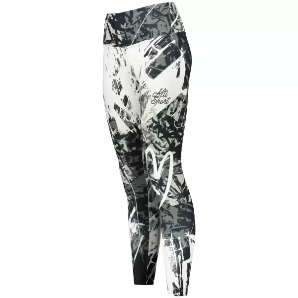  Lange Premium-Leggings für Damen ALTISPORT VOJ/ALW018LEG01 SCHWARZ UND WEIß 