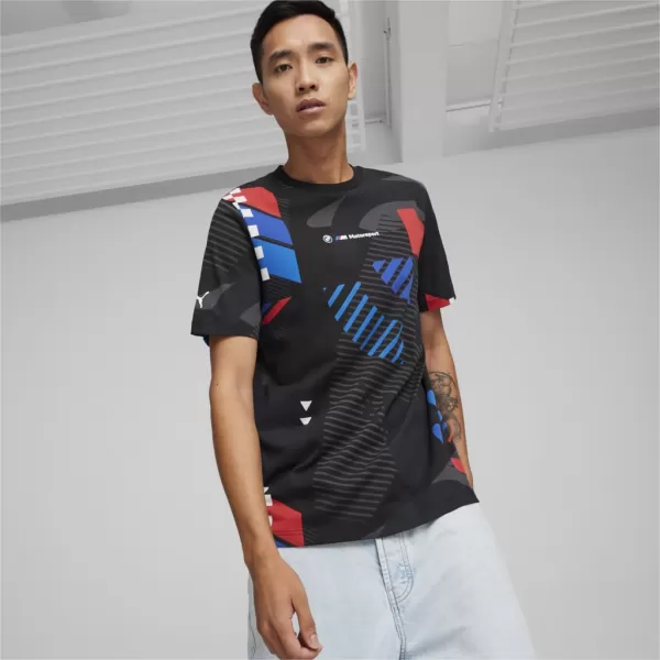  Herren-T-Shirt PUMA BMW MMS AOP TEE 624153-01 SCHWARZ 