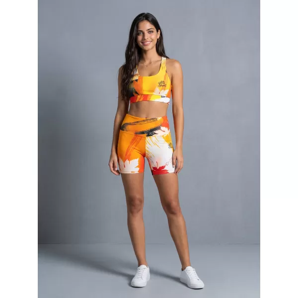  Kurze Premium-Leggings für Damen ALTISPORT VOJ/ALW019LEG03 ORANGE 