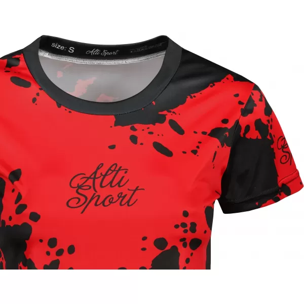  Hochwertiges Funktions-T-Shirt für Damen ALTISPORT VOJ/ALW012TR01 SCHWARZ ROT 