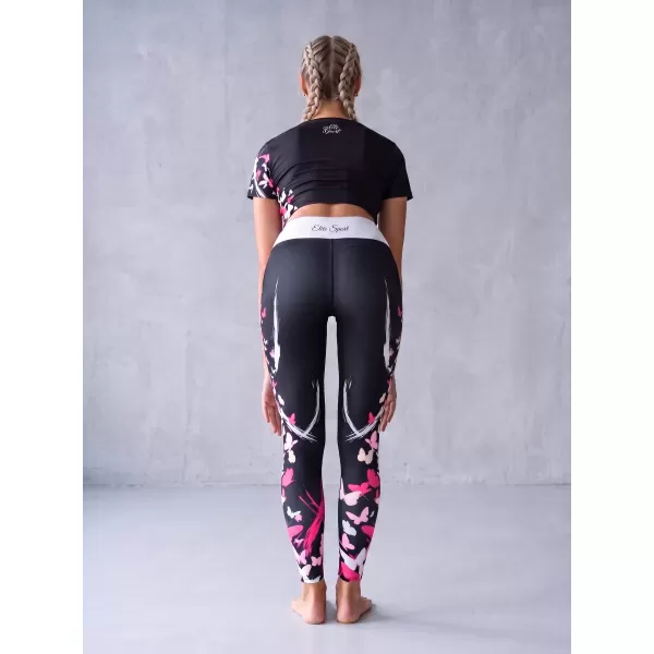  Lange Premium-Leggings für Damen ALTISPORT VOJ/ALW022LEG01 SCHWARZ ROSA 