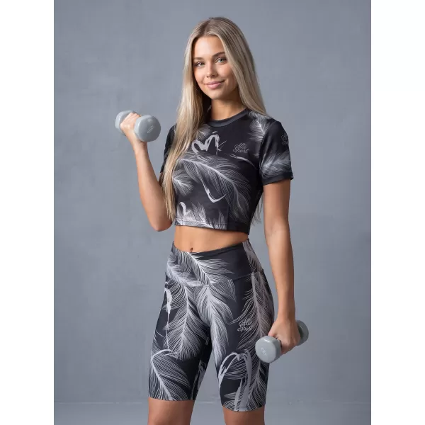  Damen-Leggings oberhalb des Knies Premium ALTISPORT VOJ/ALW001LEG02 SCHWARZGRAU 