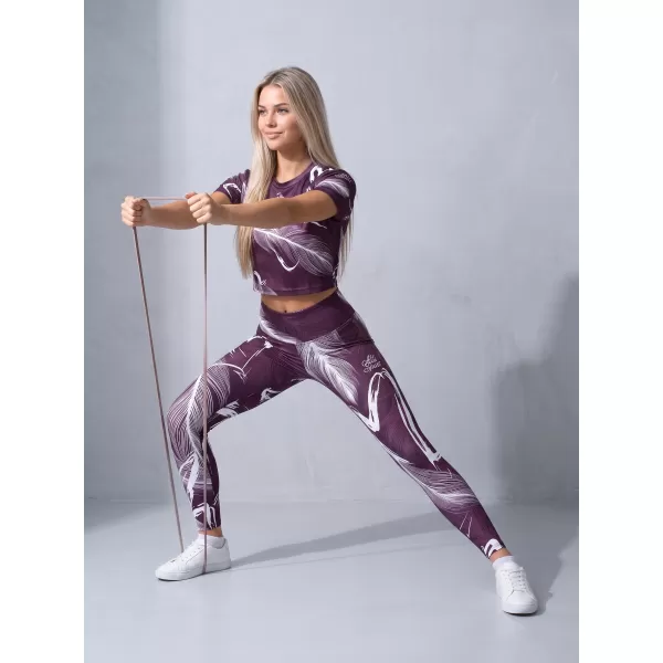  Lange Premium-Leggings für Damen ALTISPORT VOJ/ALW001LEG01 LILA/WEIß 