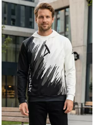 Hochwertiges Funktions-Sweatshirt für Herren ALTISPORT VOJ/ALM006MI01 SCHWARZ UND WEIß