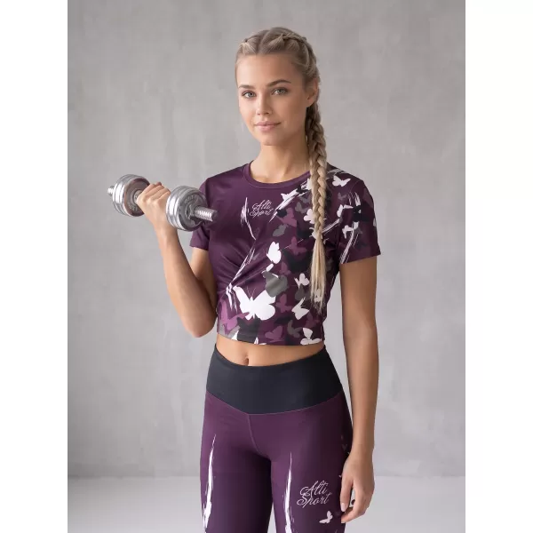  Lange Premium-Leggings für Damen ALTISPORT VOJ/ALW022LEG01 LILA 