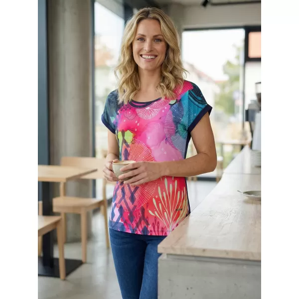  Damen-T-Shirt ALTISPORT CLARETA DUNKELBLAU 