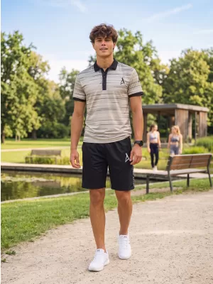 Hochwertige Funktionsshorts für Herren ALTISPORT VOJ/ALM021KRA01 SCHWARZ