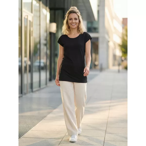  Langes T-Shirt für Damen ALTISPORT NoPrint NP/ALW321 SCHWARZ 