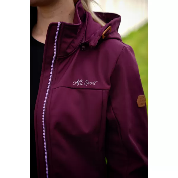  Softshell-Mantel für Damen ALTISPORT CIARA BURGUNDERROT/VIOLETT 
