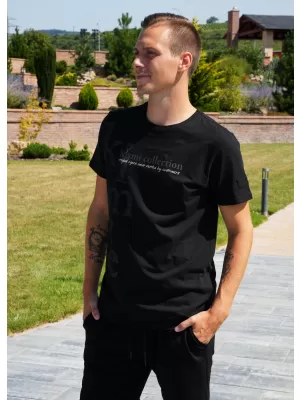 Herren-T-Shirt KIXMI SANDER SCHWARZ