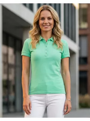 Damen-T-Shirt mit Kragen ALTISPORT NoPrint NP/ALW012 MINZE