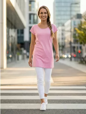 Langes T-Shirt für Damen ALTISPORT NoPrint NP/ALW321 ROSA