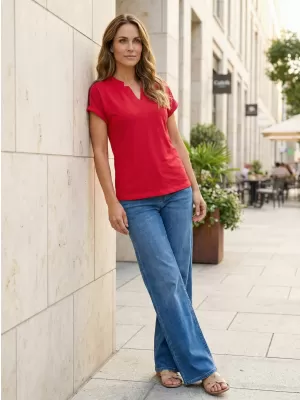 Damen-T-Shirt KIXMI SELENA ROT