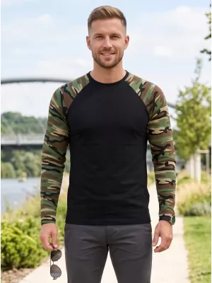 Herren-T-Shirt mit langen Ärmeln ALTISPORT NoPrint NP/ALM661 TARNBRAUN