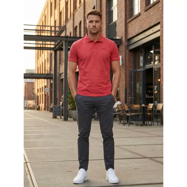 Herren-T-Shirt KIXMI SPENCER ROT 