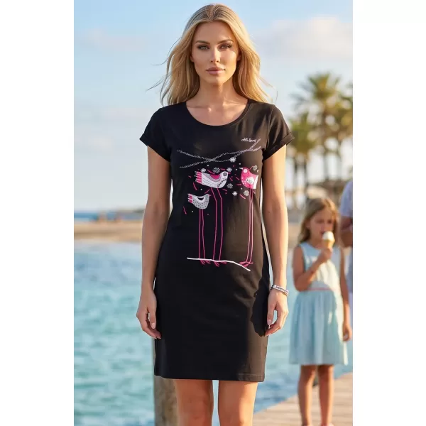  Kleid ALTISPORT ALW043178 SCHWARZ ROSA 