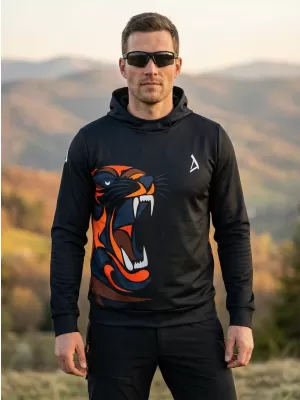 Hochwertiges Funktions-Sweatshirt für Herren ALTISPORT VOJ/ALM029MI01 SCHWARZ-ORANGE