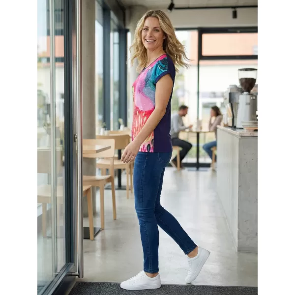  Damen-T-Shirt ALTISPORT CLARETA DUNKELBLAU 