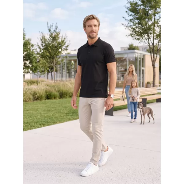  Herren-T-Shirt mit Kragen ALTISPORT NoPrint NP/ALM302 SCHWARZ 