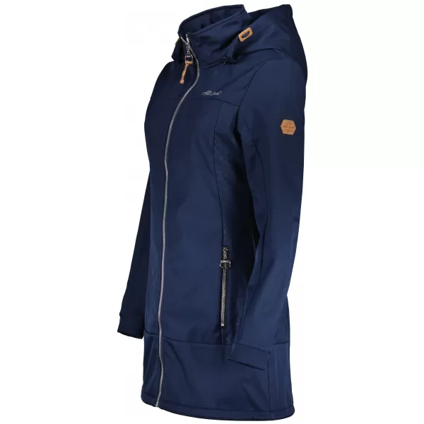  Softshell-Mantel für Damen ALTISPORT CIARA DUNKELBLAU/SILBER 