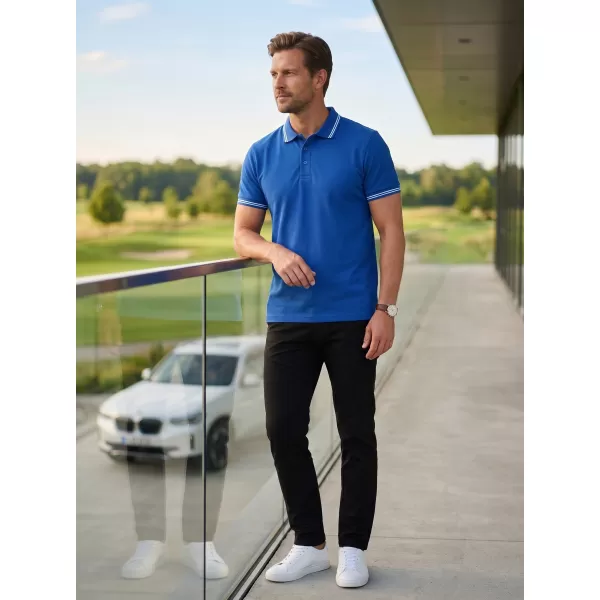  Herren-T-Shirt mit Kragen ALTISPORT NoPrint NP/ALM912 KÖNIGSBLAU 