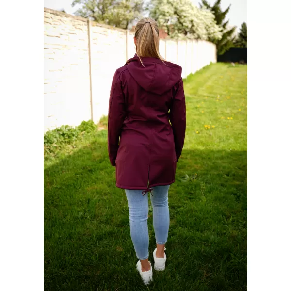  Softshell-Mantel für Damen ALTISPORT CIARA BURGUND 