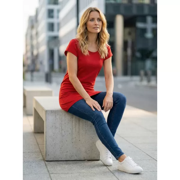  Langes T-Shirt für Damen ALTISPORT NoPrint NP/ALW321 ROT 