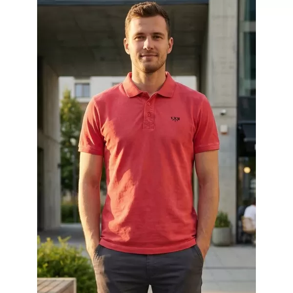  Herren-T-Shirt KIXMI SPENCER ROT BLAU 