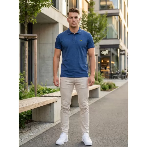  Herren-T-Shirt KIXMI SPENCER DUNKELBLAU/GRÜN 