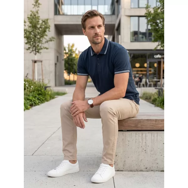  Herren-T-Shirt mit Kragen ALTISPORT NoPrint NP/ALM912 NAVY BLAU 