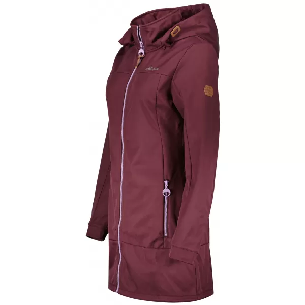  Softshell-Mantel für Damen ALTISPORT CIARA BURGUNDERROT/VIOLETT 