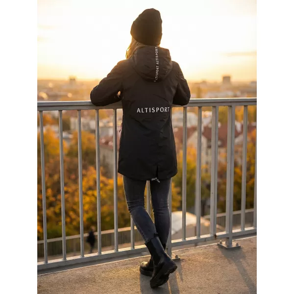  Damenjacke ALTISPORT CHELSIE SCHWARZ/ROSA 