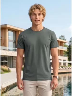 Herren-T-Shirt ALTISPORT NoPrint NP/ALM921 DUNKLER SCHIEFER