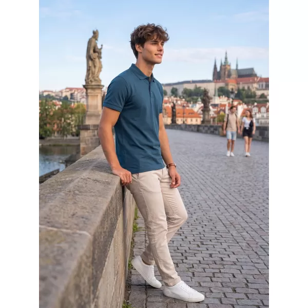  Herren-T-Shirt mit Kragen ALTISPORT NoPrint NP/ALM302 NAVY BLAU 