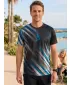 Funktionelles Premium-T-Shirt für Herren ALTISPORT VOJ/ALM028TR01 SCHWARZ UND BLAU