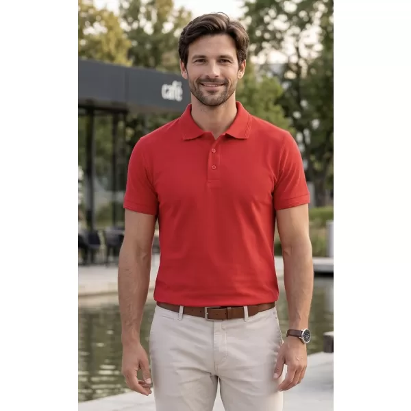  Herren-T-Shirt mit Kragen ALTISPORT NoPrint NP/ALM302 ROT 