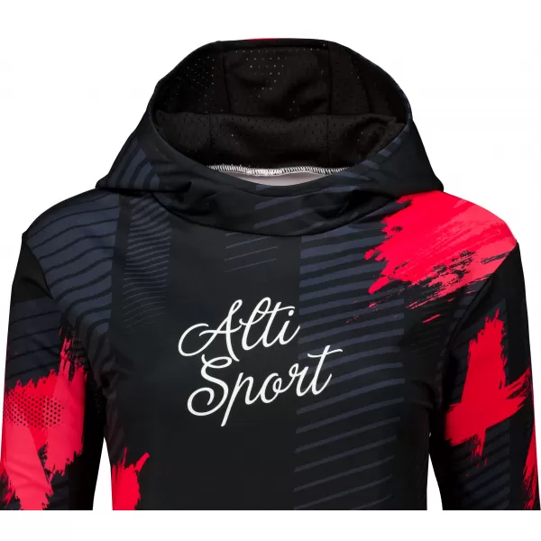  Hochwertiges Funktions-Sweatshirt für Damen ALTISPORT VOJ/ALW027MI01 SCHWARZ ROT 