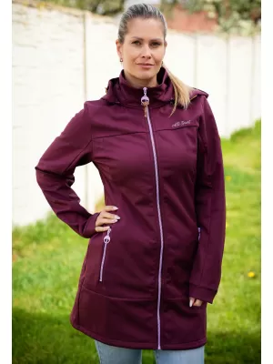 Softshell-Mantel für Damen ALTISPORT CIARA BURGUNDERROT/VIOLETT