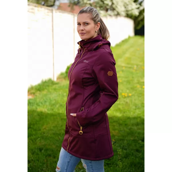  Softshell-Mantel für Damen ALTISPORT CIARA BURGUND 