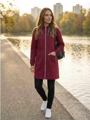 Damen-Sweatshirt ALTISPORT CELIA BURGUND
