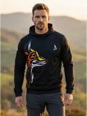 Hochwertiges Funktions-Sweatshirt für Herren ALTISPORT VOJ/ALM029MI01 SCHWARZ-ORANGE