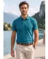 Herren-T-Shirt mit Kragen ALTISPORT NoPrint NP/ALM302 DUNKLES TÜRKIS
