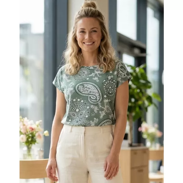  Damen-T-Shirt SAM 73 MARGARITA WT 903 GRÜNLICHES GRAU 