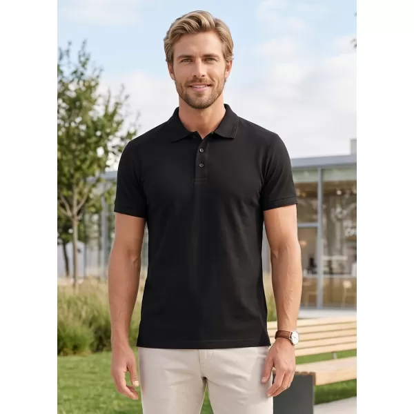  Herren-T-Shirt mit Kragen ALTISPORT NoPrint NP/ALM302 SCHWARZ 